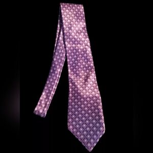 Stafford Executive Neck tie purple patterned design 100% silk Made in Italy